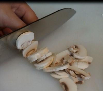 cut mushrooms